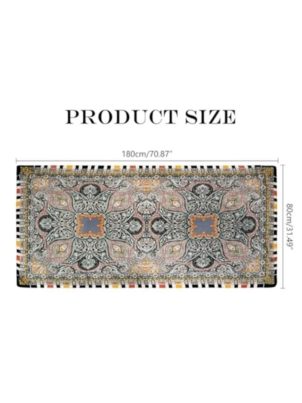Men's Silk Feel Long Scarf Lightweight Business Dress Shawl Wrap
